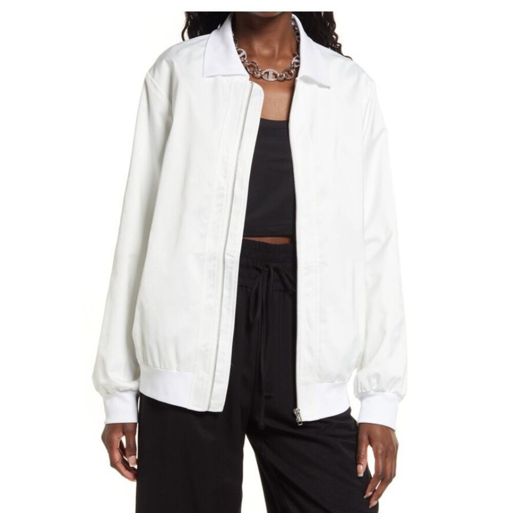 Open Edit | Satin Bomber Jacket